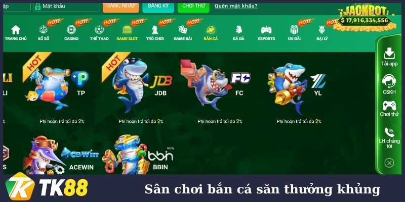 Game bắn cá TK88 đổi thưởng khủng 