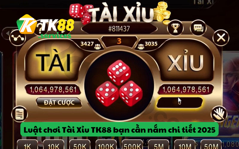Luật chơi Tài Xỉu TK88 bạn cần nắm chi tiết 2025